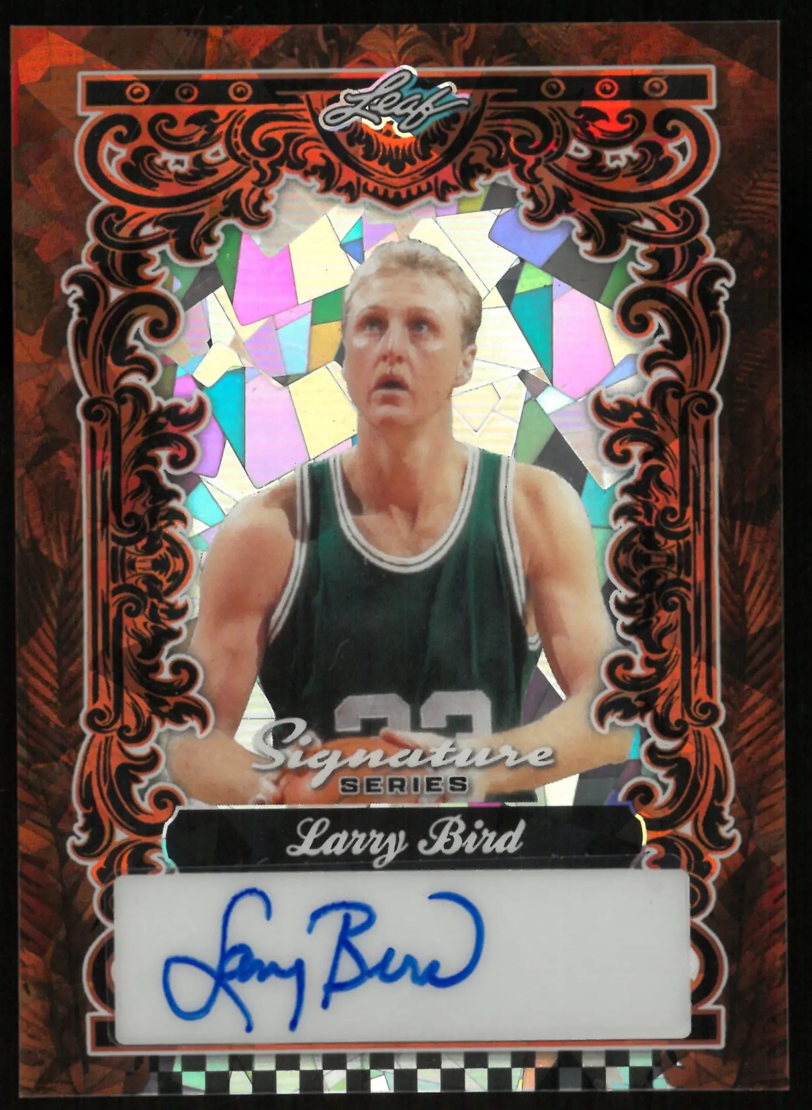 2025 Leaf Signature Series Basketball Larry Bird Bronze Ice Auto 1/1 #BA-LB1 