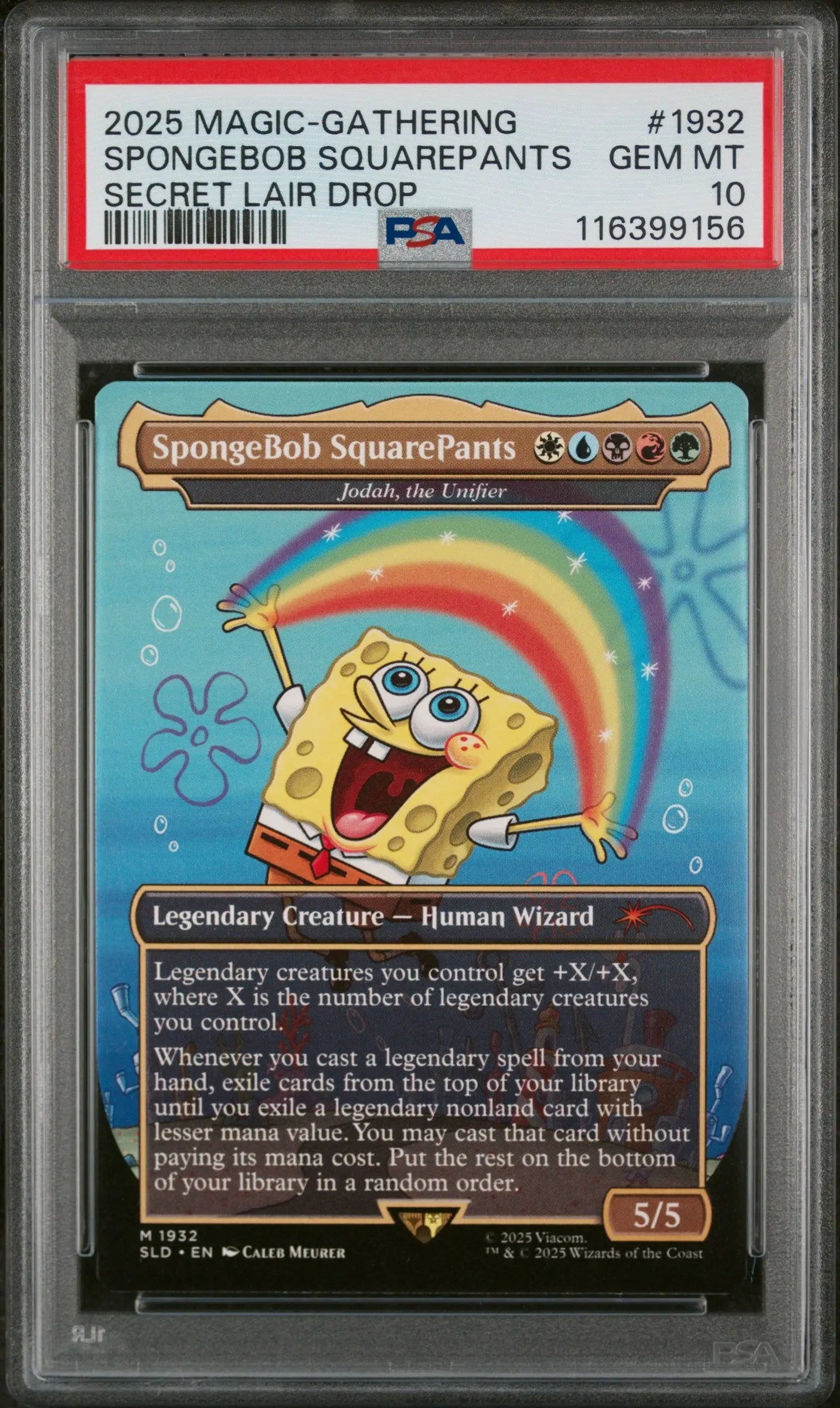 2025 Magic The Gathering Secret Lair Drop Spongebob Squarepants M1932 PSA 10 