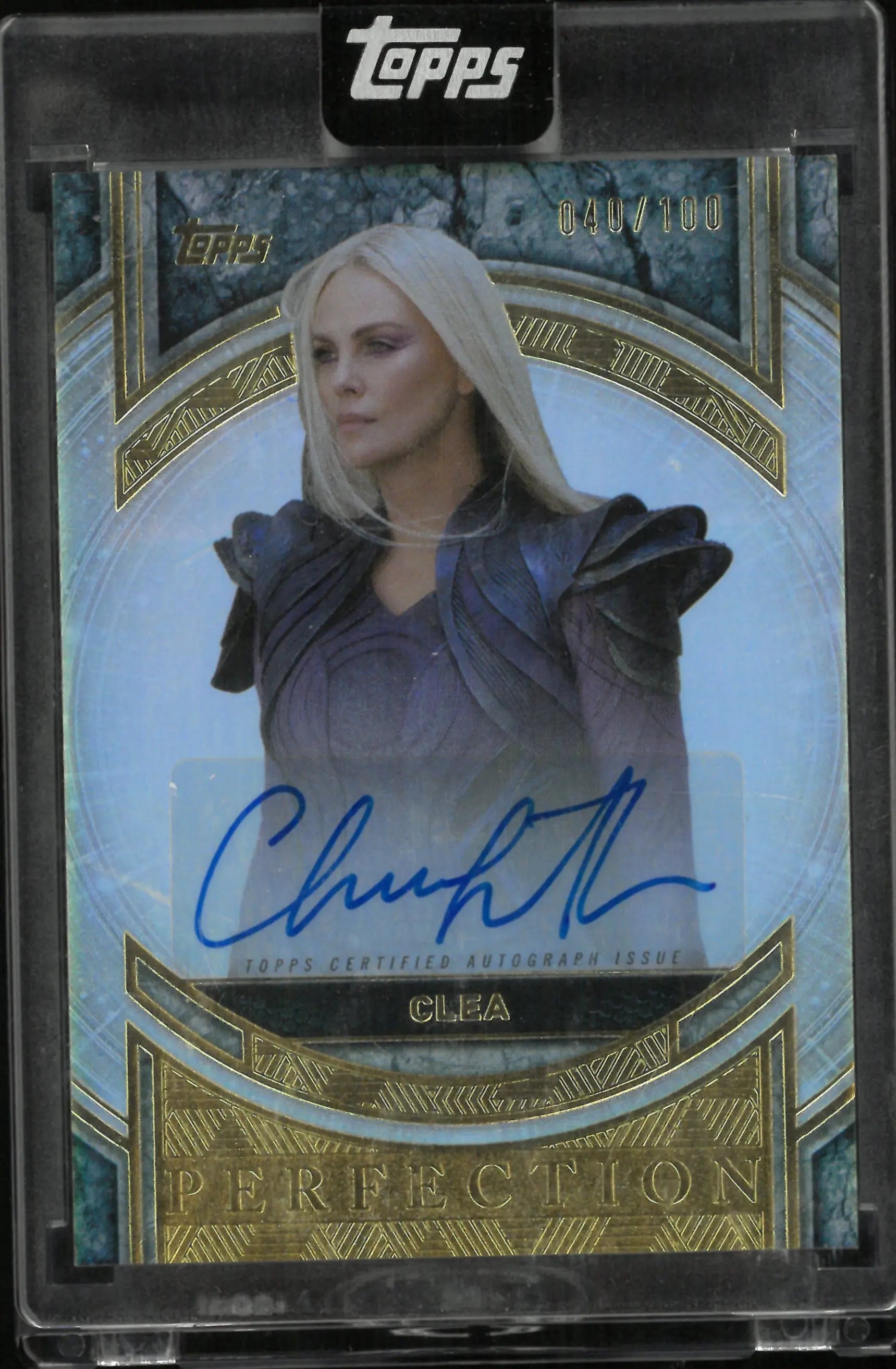 2025 Marvel The Collector Gold Perfection Auto Charlize Theron as Clea /100 