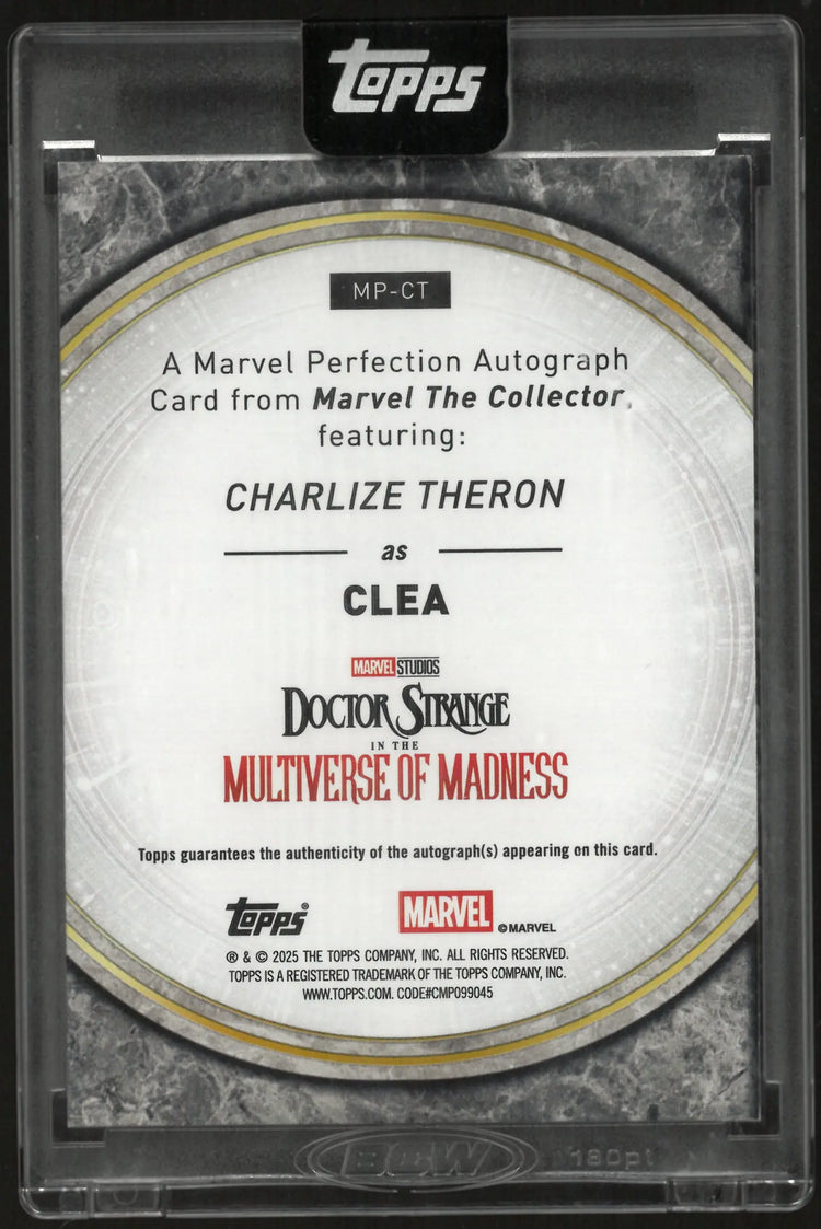 2025 Marvel The Collector Gold Perfection Auto Charlize Theron as Clea /100 
