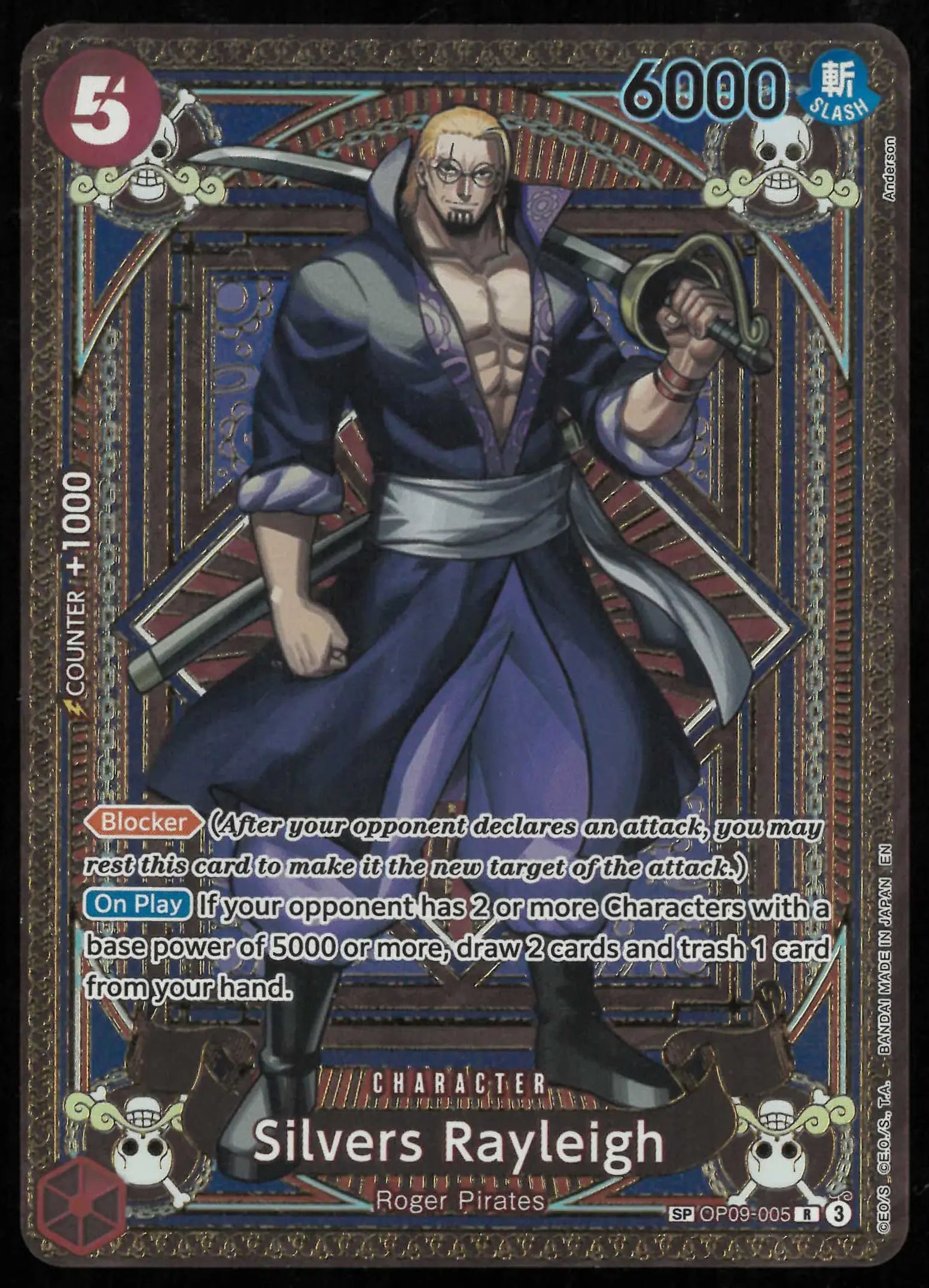 2025 One Piece A Fist of Divine Speed Silvers Rayleigh SP OP09-005 R 