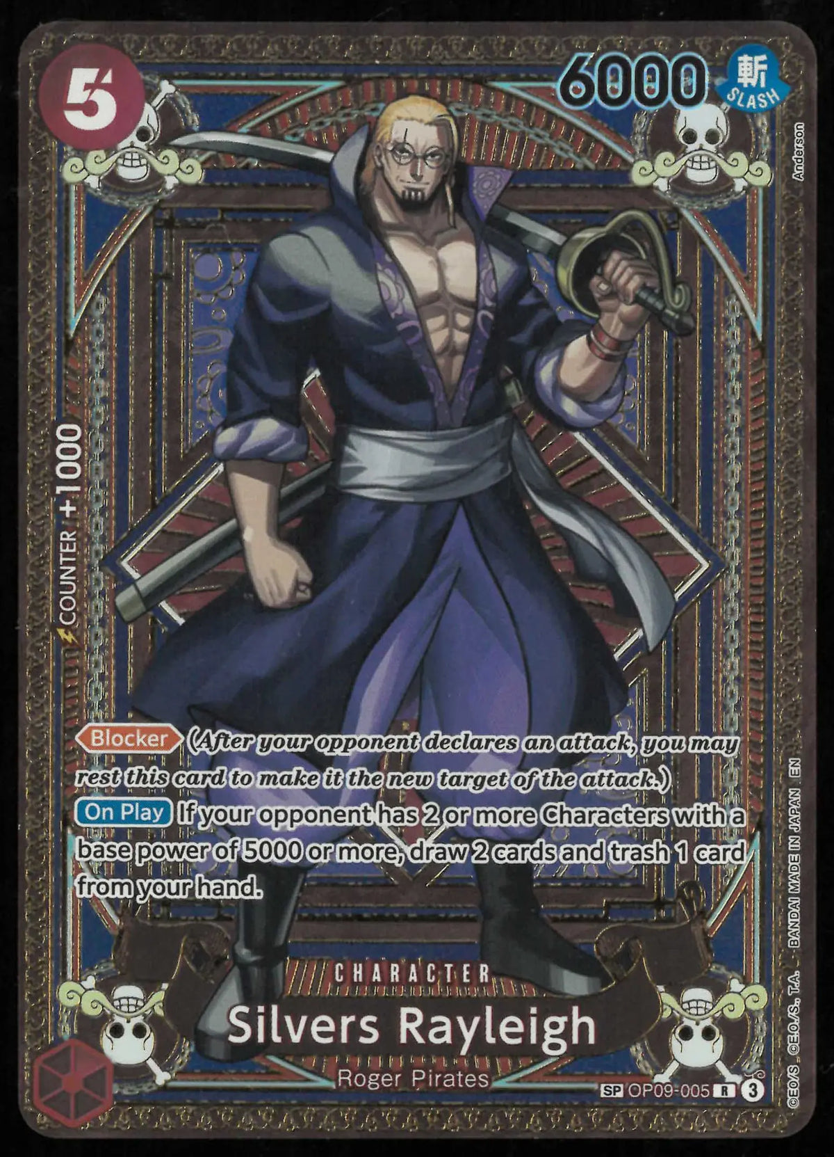 2025 One Piece A Fist of Divine Speed Silvers Rayleigh SP OP09-005 R 