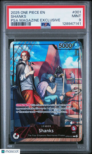 2025 One Piece Promos PSA Magazine Exclusive Shanks #001 PSA 9 