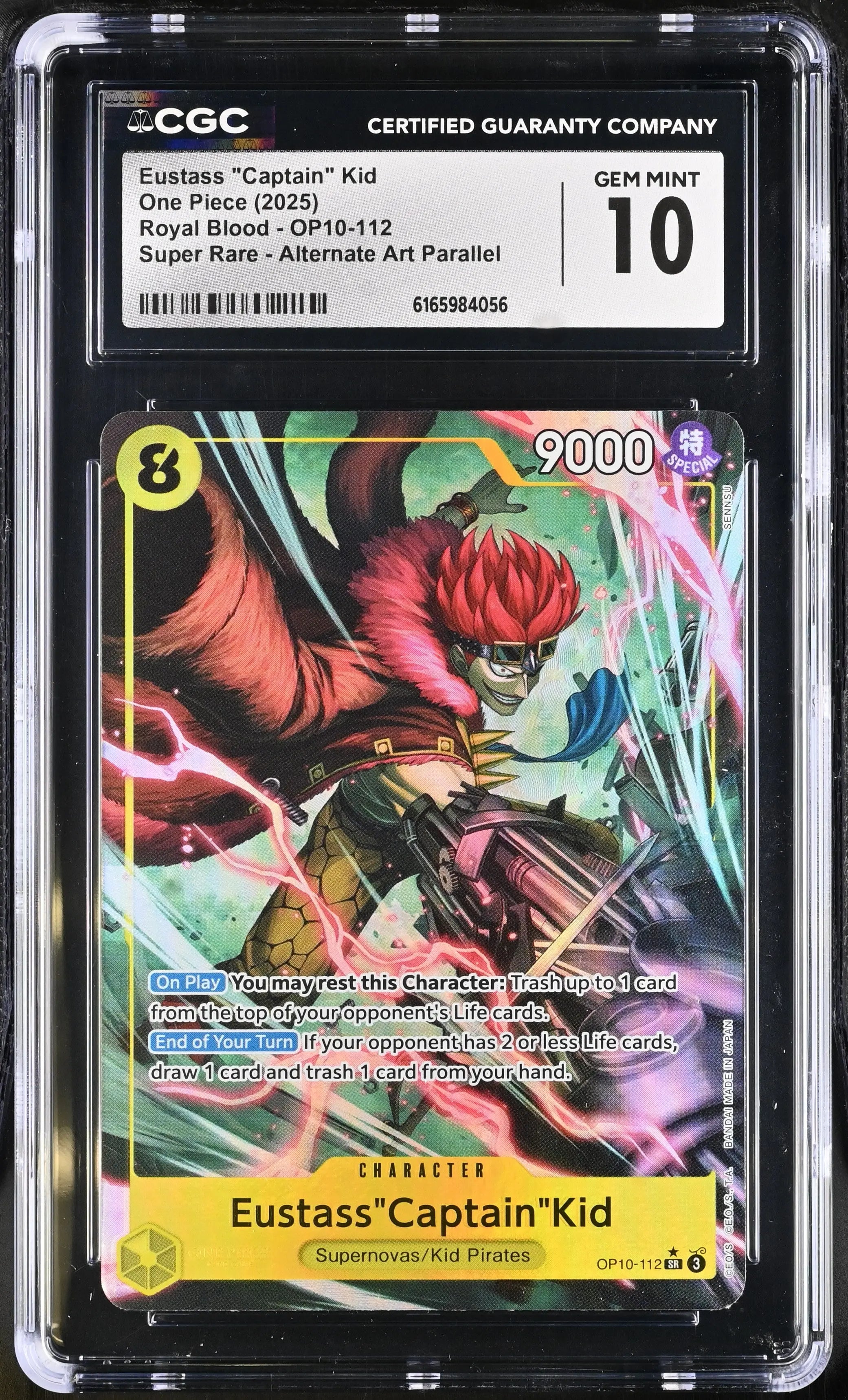 2025 One Piece Royal Blood Eustass "Captain" Kid OP10-112 CGC 10 