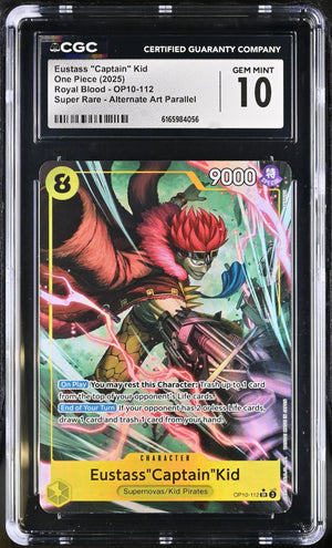2025 One Piece Royal Blood Eustass "Captain" Kid OP10-112 CGC 10 