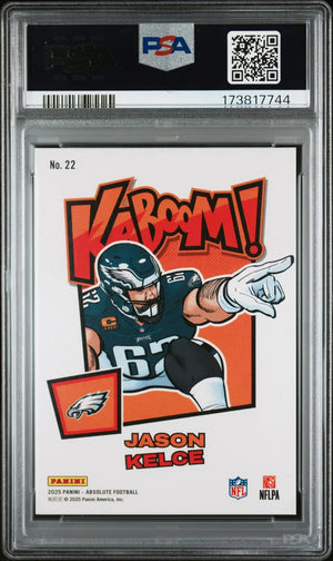 2025 Panini Absolute Football Kaboom! Horizontal Jason Kelce PSA 9 