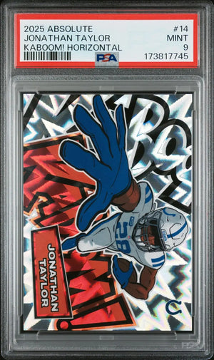 2025 Panini Absolute Football Kaboom! Horizontal Jonathan Taylor PSA 9 