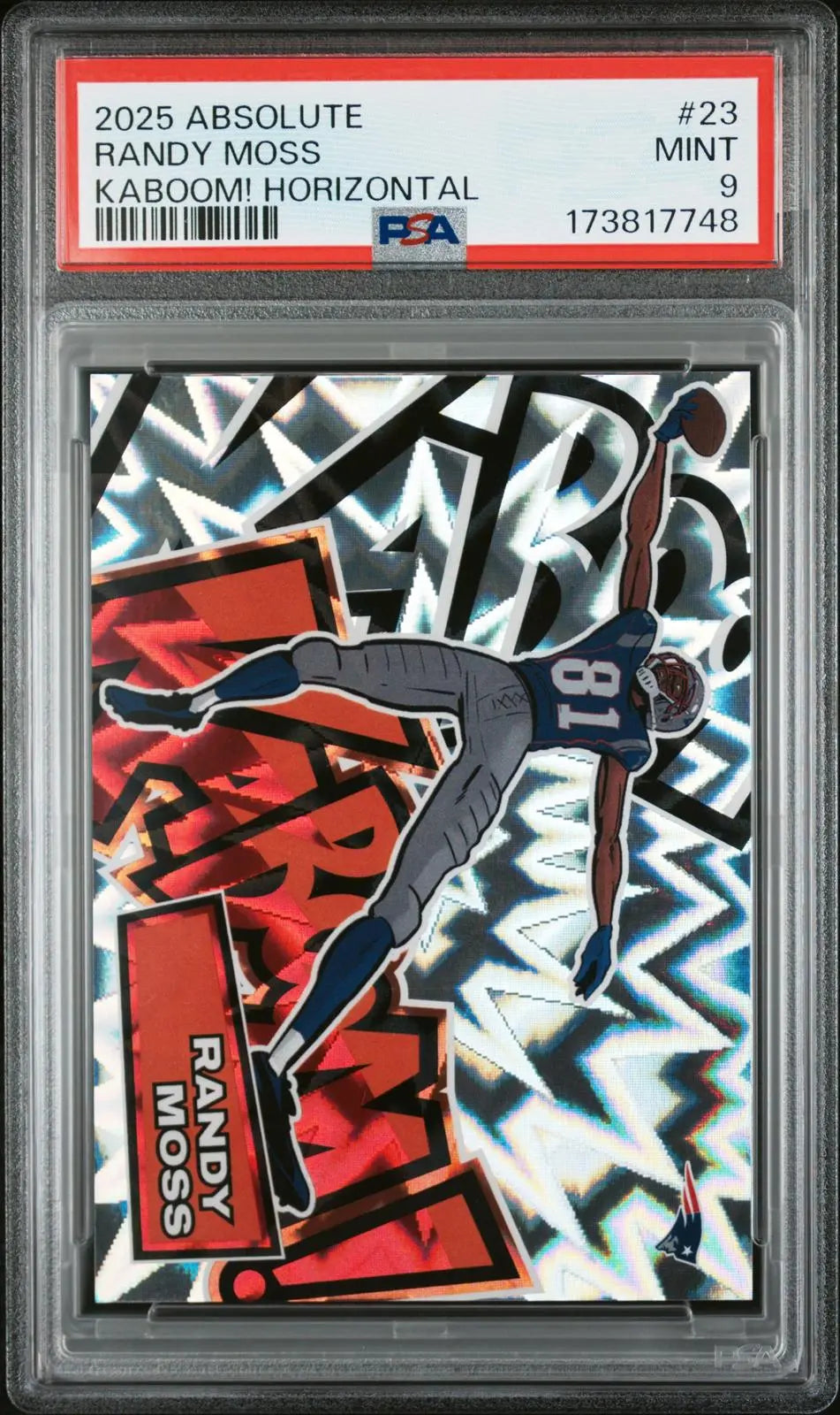 2025 Panini Absolute Football Kaboom! Horizontal Randy Moss PSA 9 