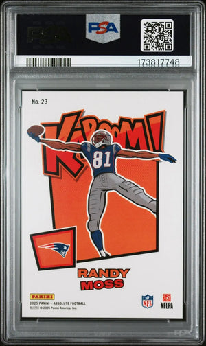 2025 Panini Absolute Football Kaboom! Horizontal Randy Moss PSA 9 