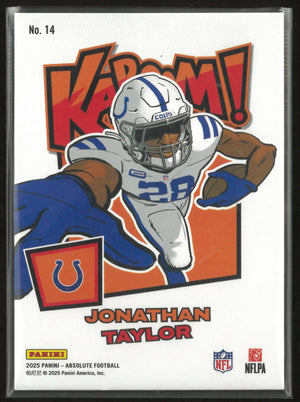 2025 Panini Absolute KABOOM! Jonathan Taylor 