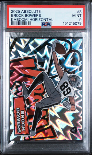 2025 Panini Absolute Kaboom! Horizontal Brock Bowers PSA 9 
