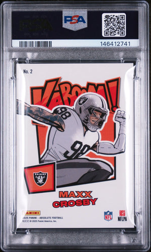 2025 Panini Absolute Kaboom! Horizontal Maxx Crosby #2 PSA 9 