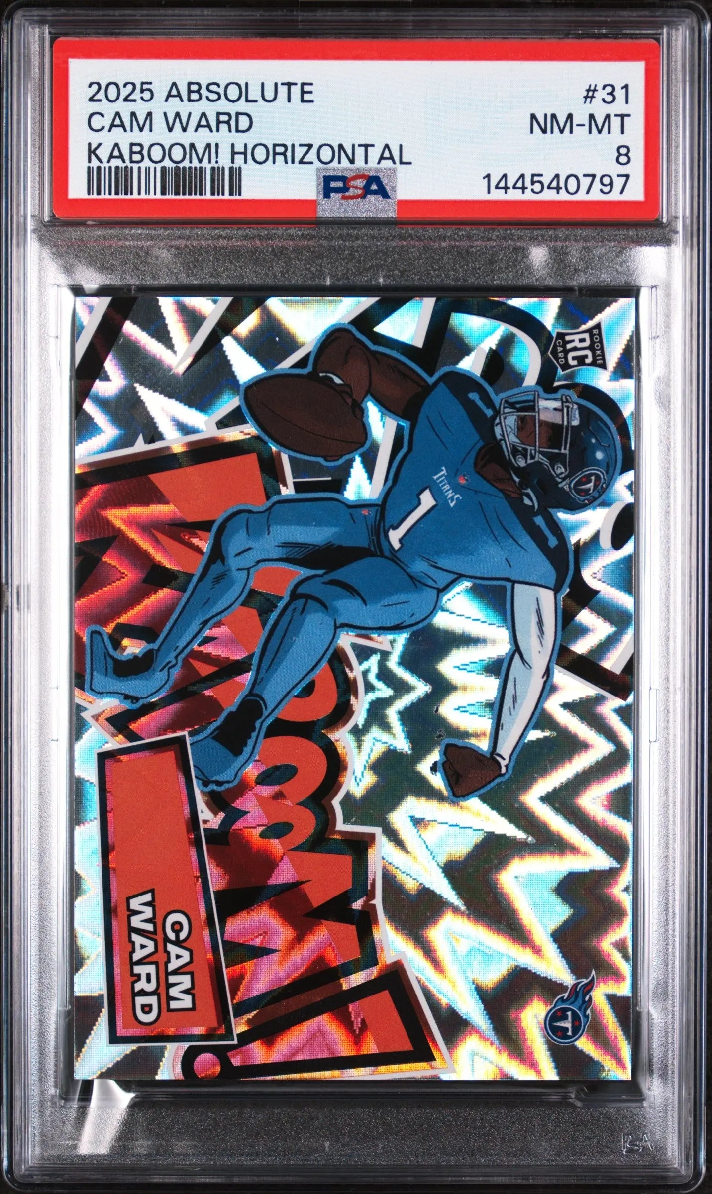 2025 Panini Absolute Kaboom! Horizontal Rookie Cam Ward #31 PSA 8 