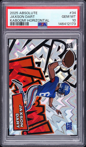 2025 Panini Absolute Kaboom! Horizontal Rookie Jaxson Dart RC PSA 10 