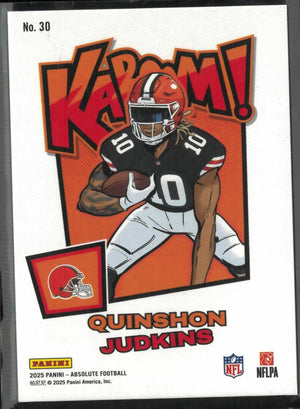 2025 Panini Absolute Kaboom! Horizontal Rookie Quinshon Judkins RC 