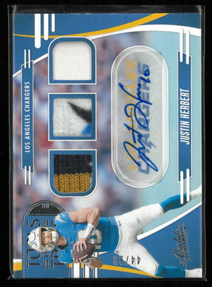 2025 Panini Absolute Tools Of The Trade Justin Herbert Patch Autograph /99 