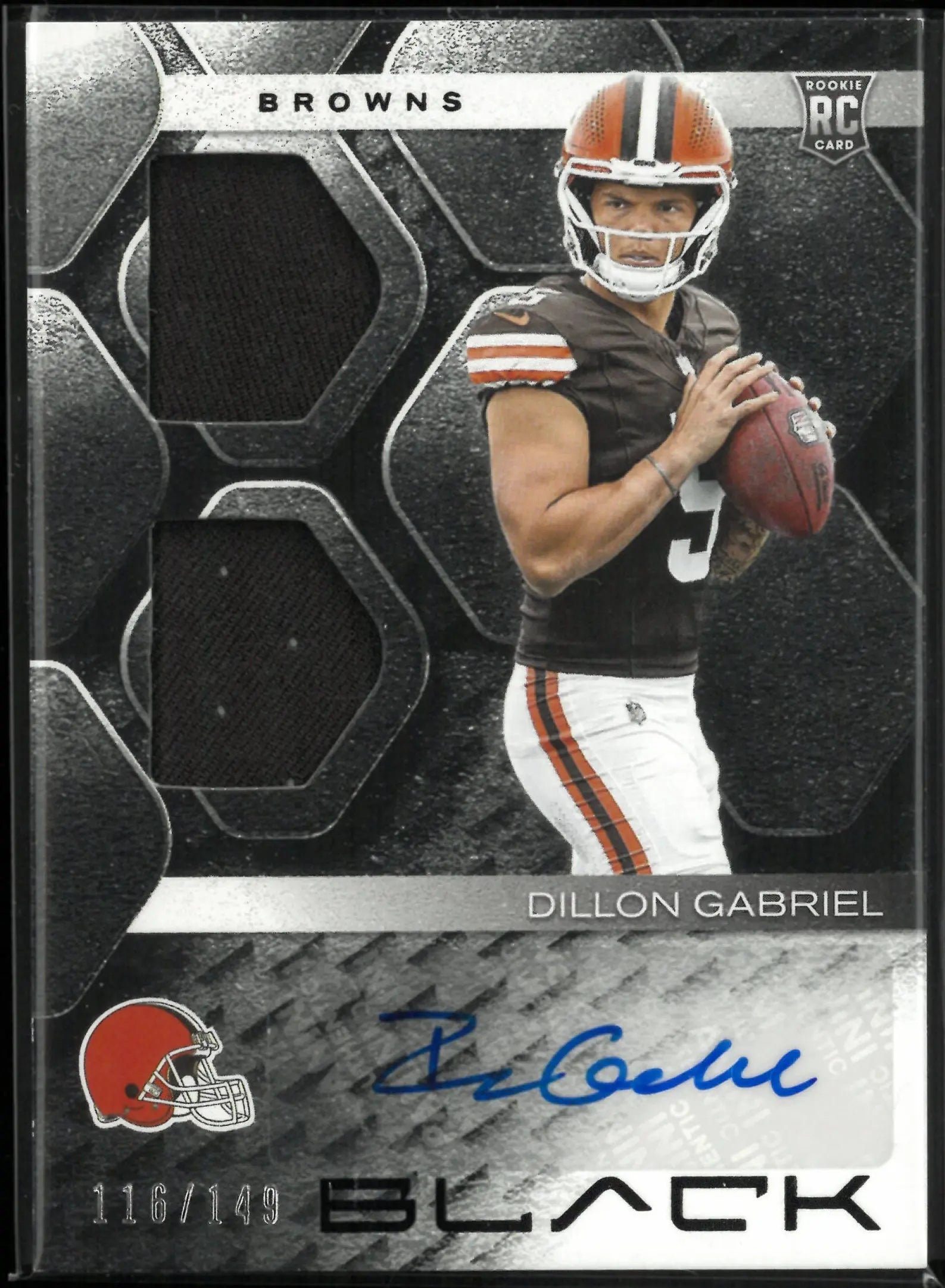2025 Panini Black Football Dillon Gabriel Autograph Patch Rookie Auto RC /149 