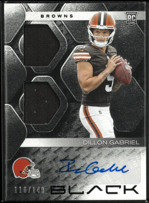 2025 Panini Black Football Dillon Gabriel Autograph Patch Rookie Auto RC /149 