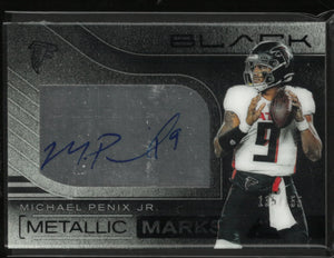 2025 Panini Black Metallic Marks Autograph Michael Penix Jr. Auto /155 