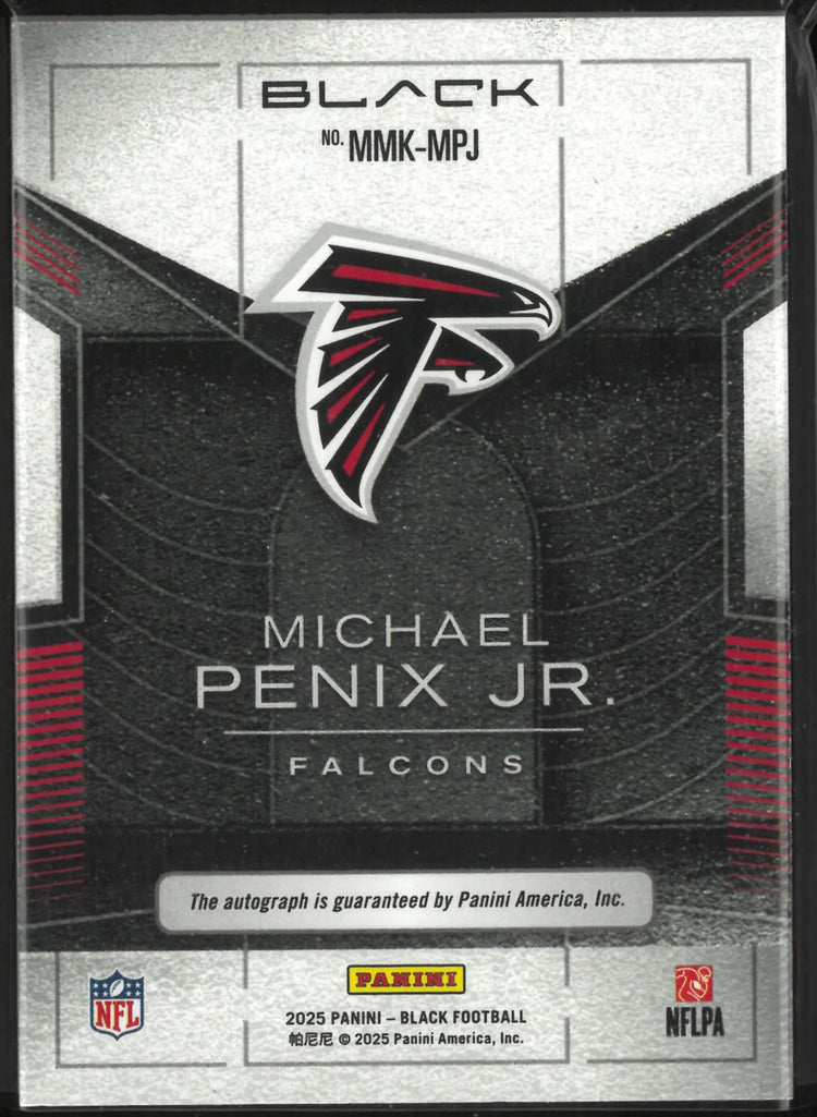 2025 Panini Black Metallic Marks Autograph Michael Penix Jr. Auto /155 