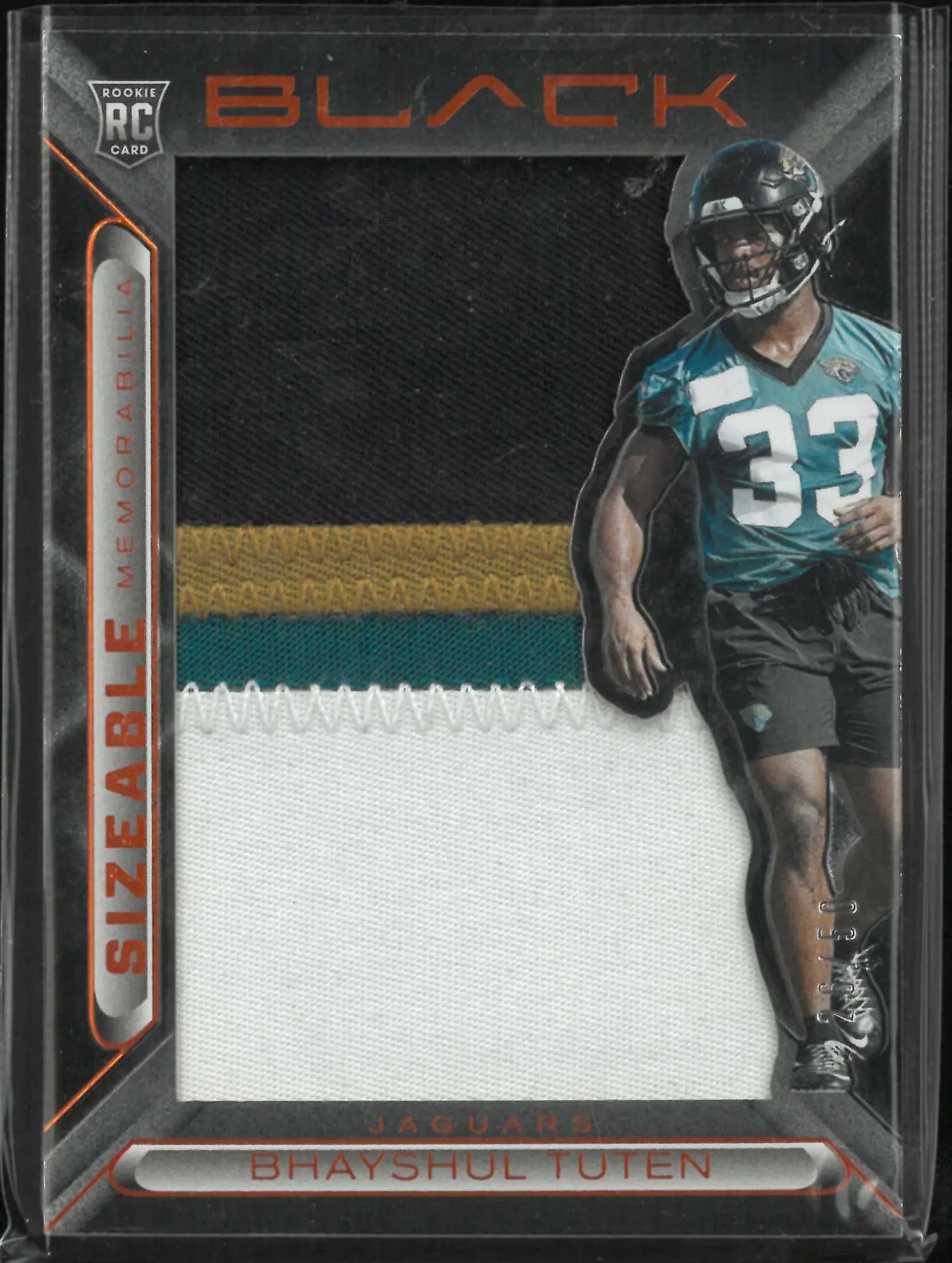 2025 Panini Black Sizable Patch Rookie Bhayshul Tuten /50 