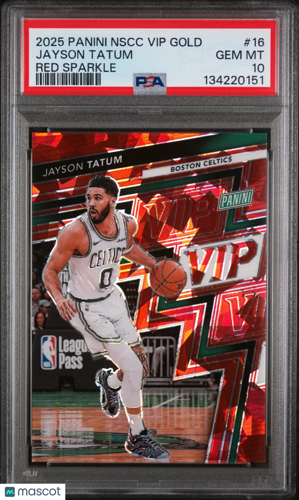 2025 Panini Collectors Convention Vip Gold Jayson Tatum Red Sparkle PSA 10 /99 