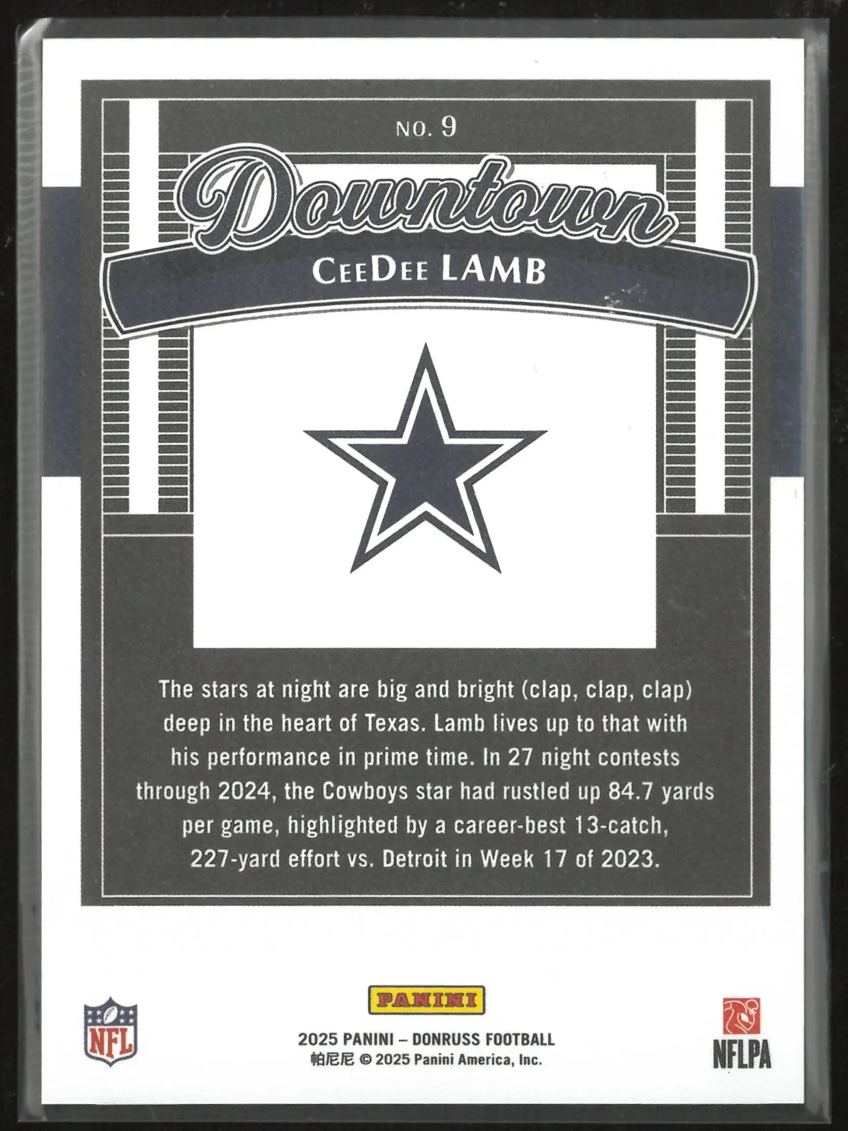2025 Panini Donruss Downtown CeeDee Lamb 
