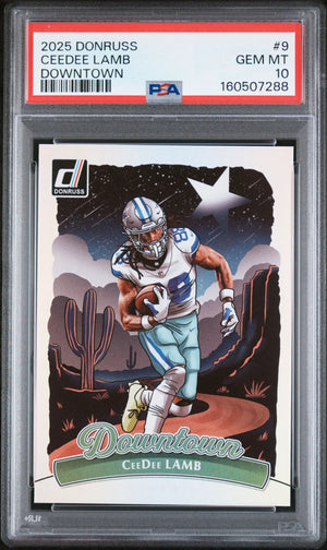 2025 Panini Donruss Downtown Ceedee Lamb PSA 10 