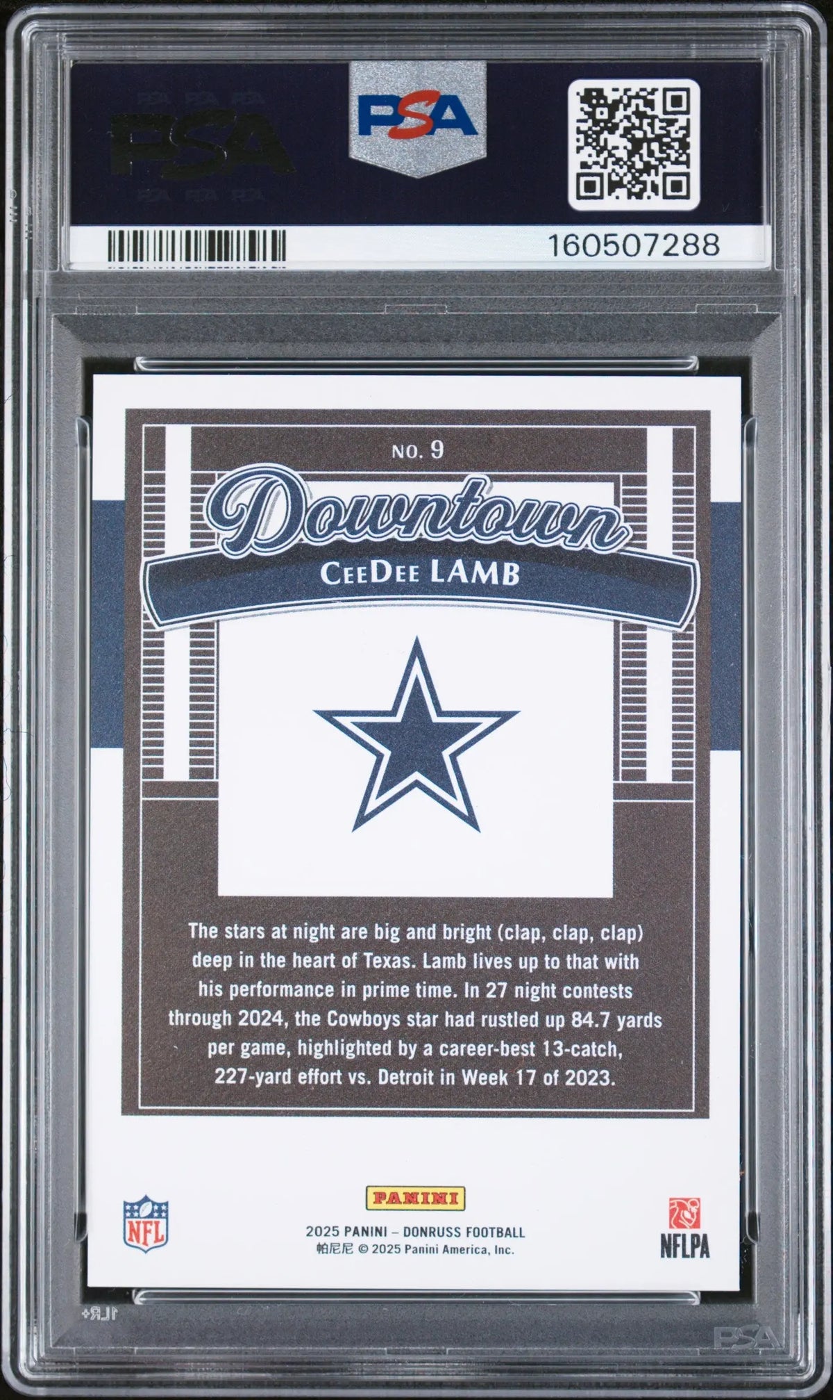 2025 Panini Donruss Downtown Ceedee Lamb PSA 10 