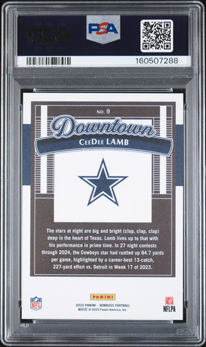 2025 Panini Donruss Downtown Ceedee Lamb PSA 10 