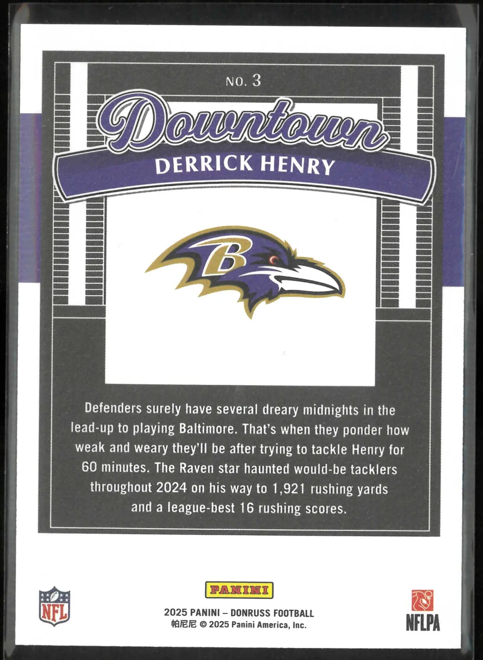 2025 Panini Donruss Downtown Derrick Henry 