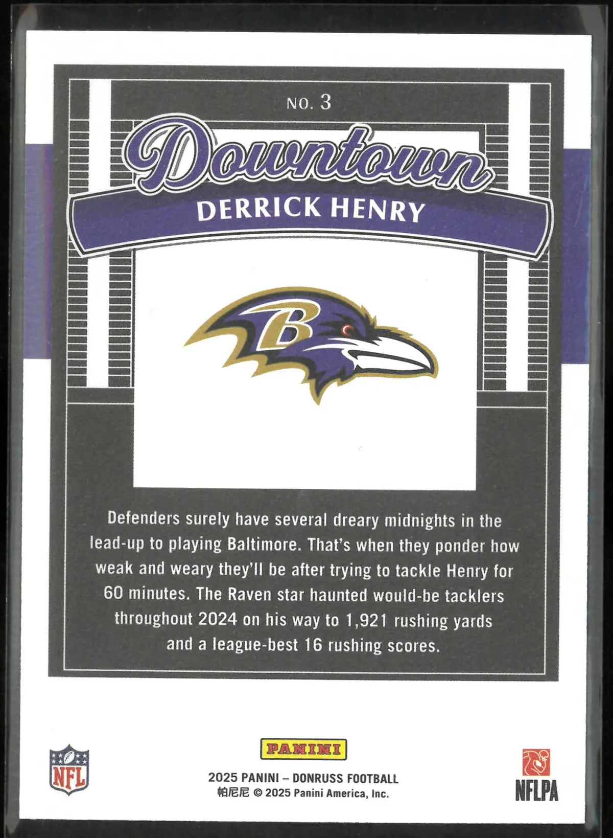 2025 Panini Donruss Downtown Derrick Henry 
