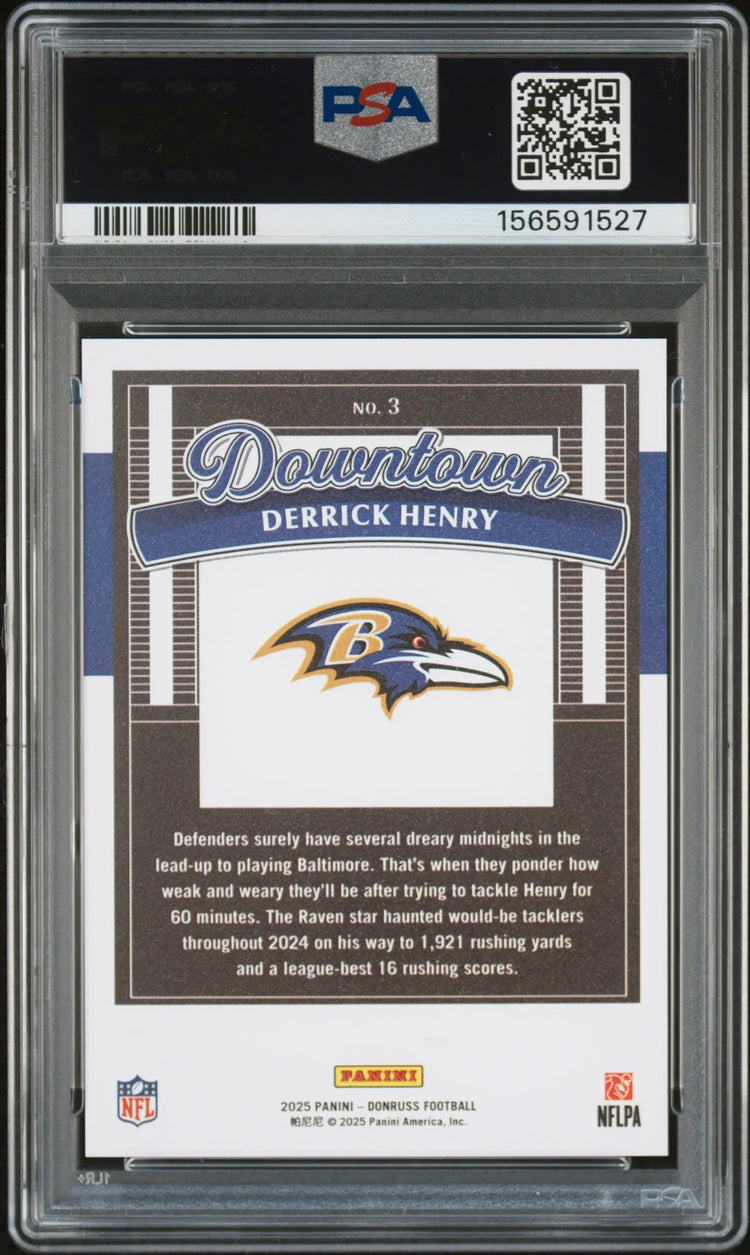 2025 Panini Donruss Downtown Derrick Henry PSA 10 