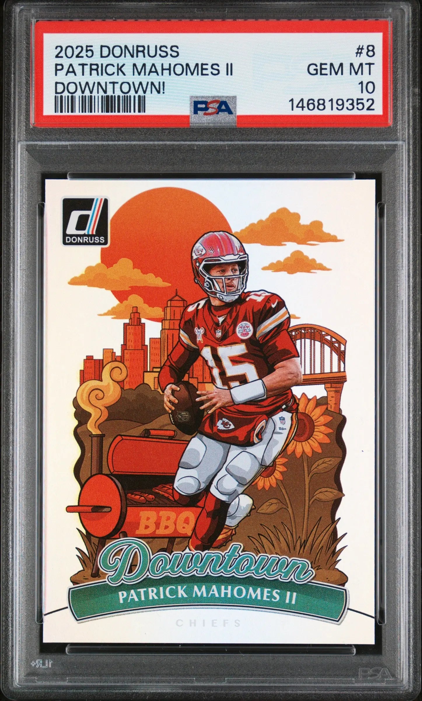 2025 Panini Donruss Downtown Patrick Mahomes II  PSA 10 