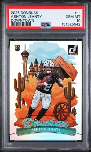 2025 Panini Donruss Downtown Rookie Ashton Jeanty #11 PSA 10 