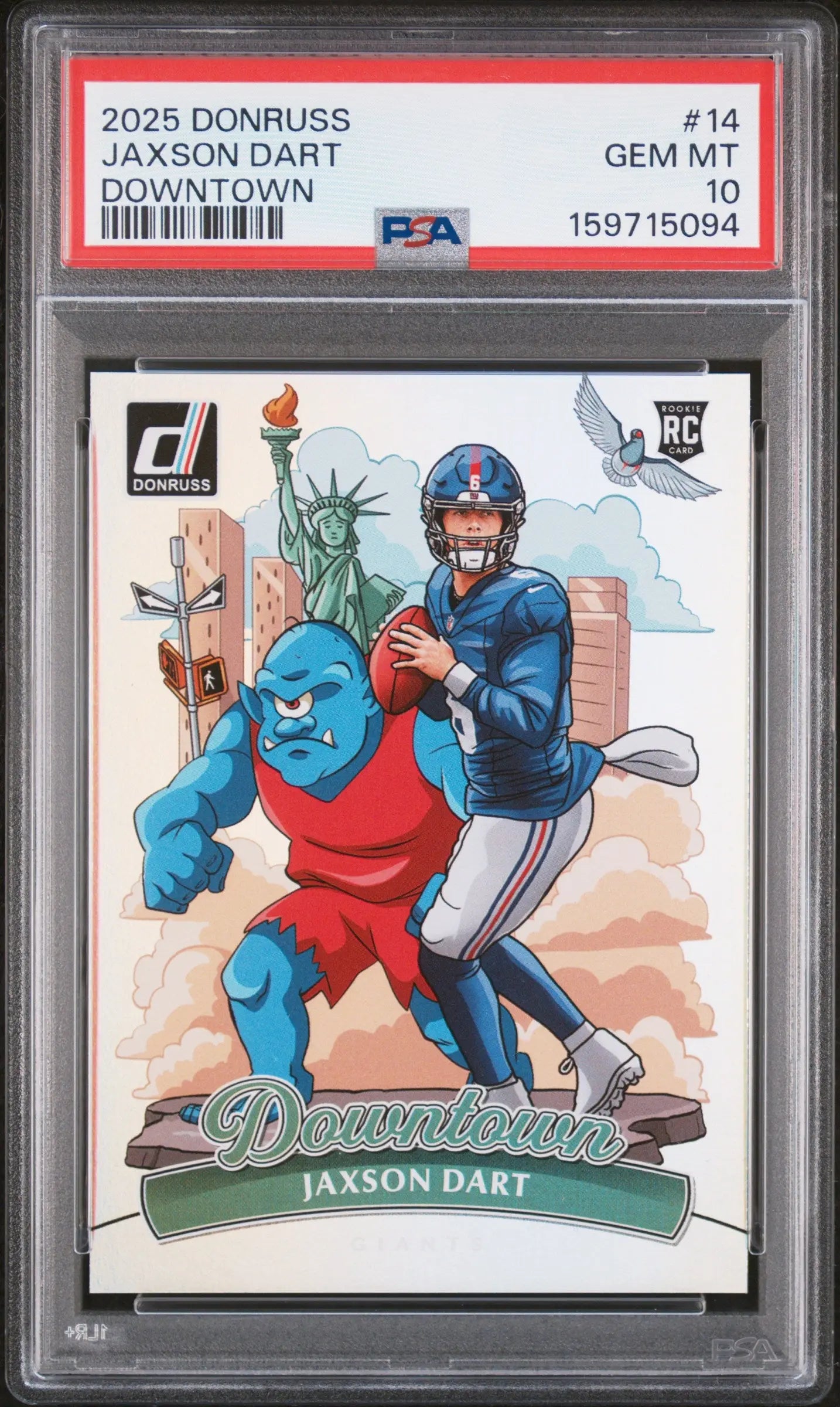 2025 Panini Donruss Downtown Rookie Jaxson Dart RC PSA 10 