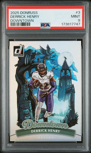 2025 Panini Donruss Football Downtown Derrick Henry PSA 9 