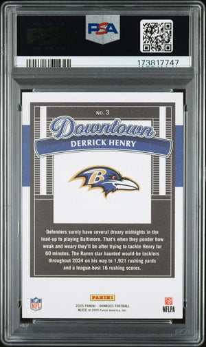 2025 Panini Donruss Football Downtown Derrick Henry PSA 9 