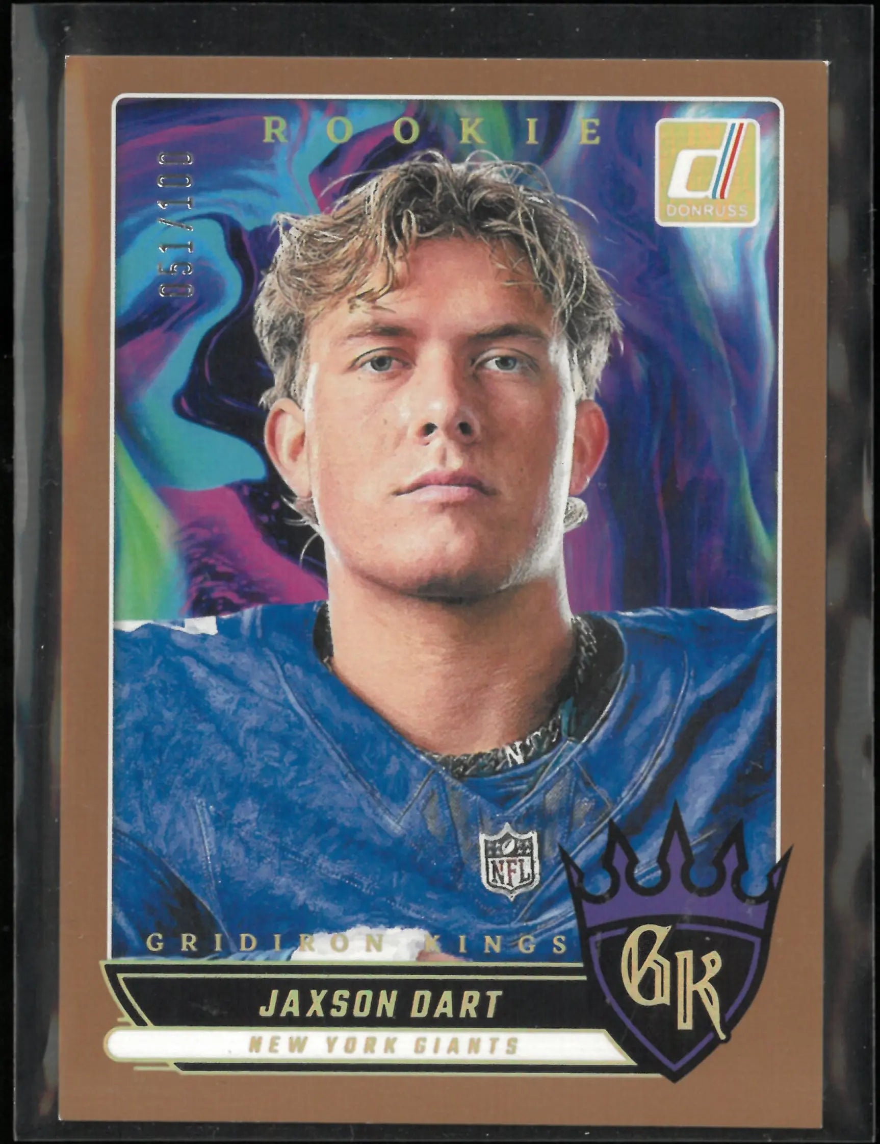 2025 Panini Donruss Gridiron Kings Jaxson Dart Rookie RC /100 