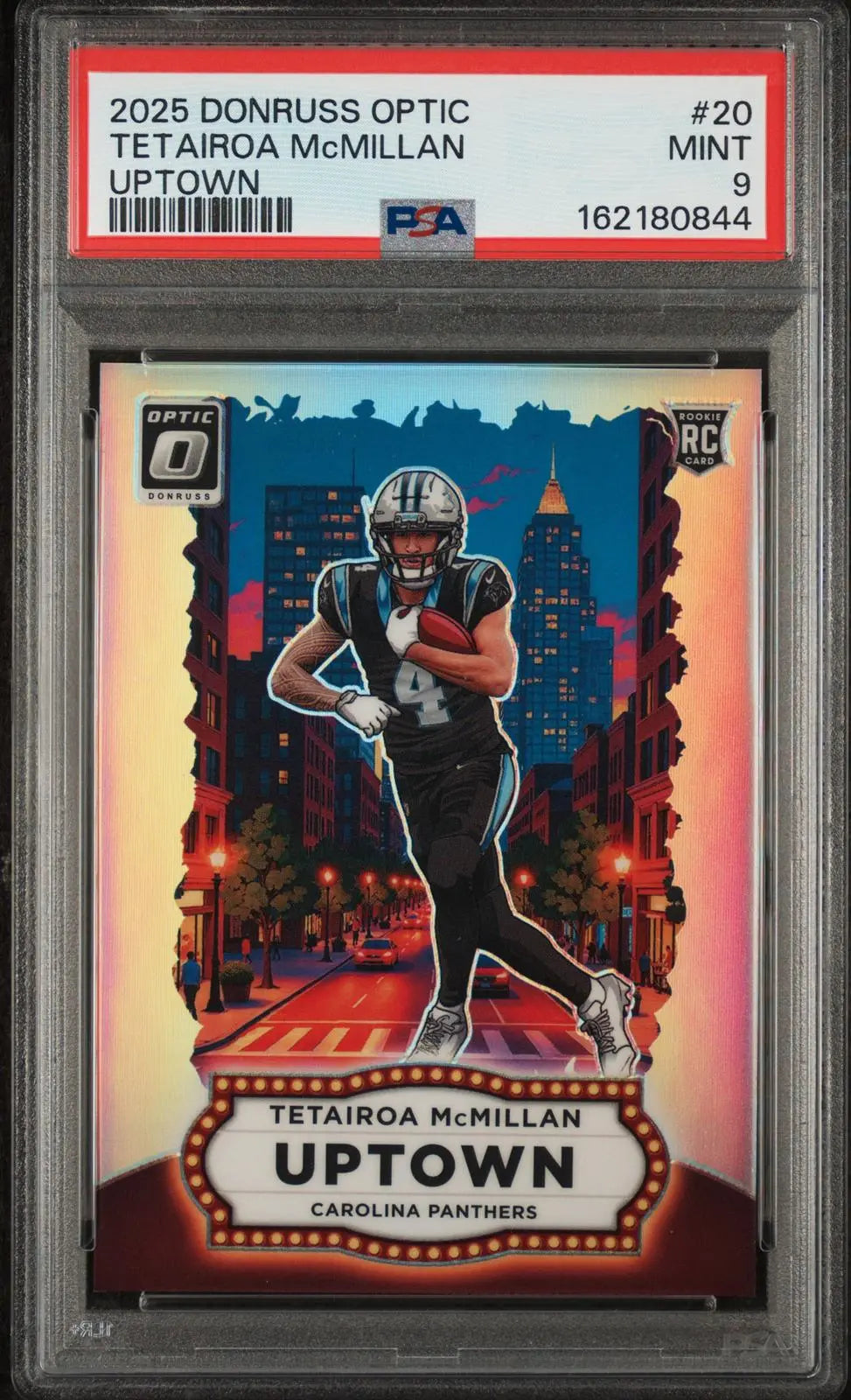 2025 Panini Donruss Optic Football Uptown Rookie Tetairoa McMillan RC PSA 9 