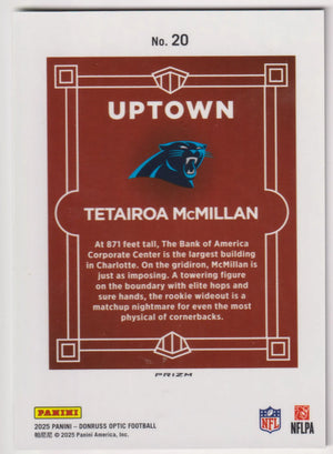 2025 Panini Donruss Optic Rookie Uptown Tetairoa McMillan RC 