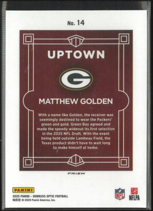 2025 Panini Donruss Optic Uptown Matthew Golden 