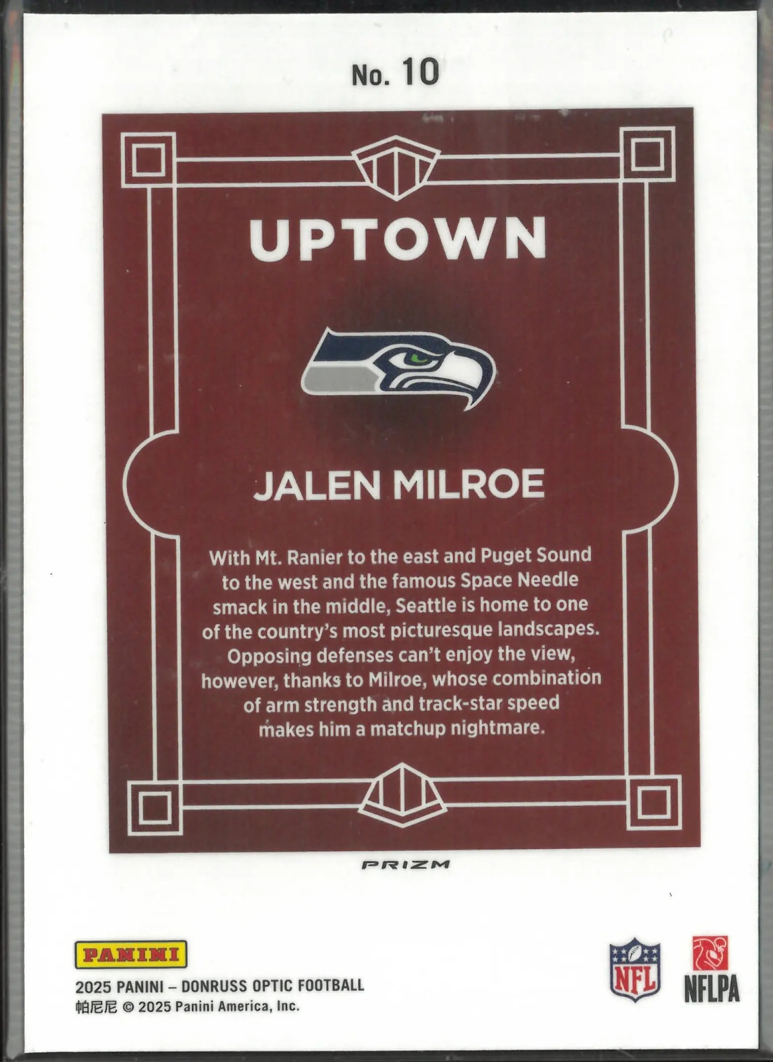 2025 Panini Donruss Optic Uptown Rookie Jalen Milroe 