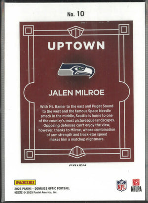 2025 Panini Donruss Optic Uptown Rookie Jalen Milroe 