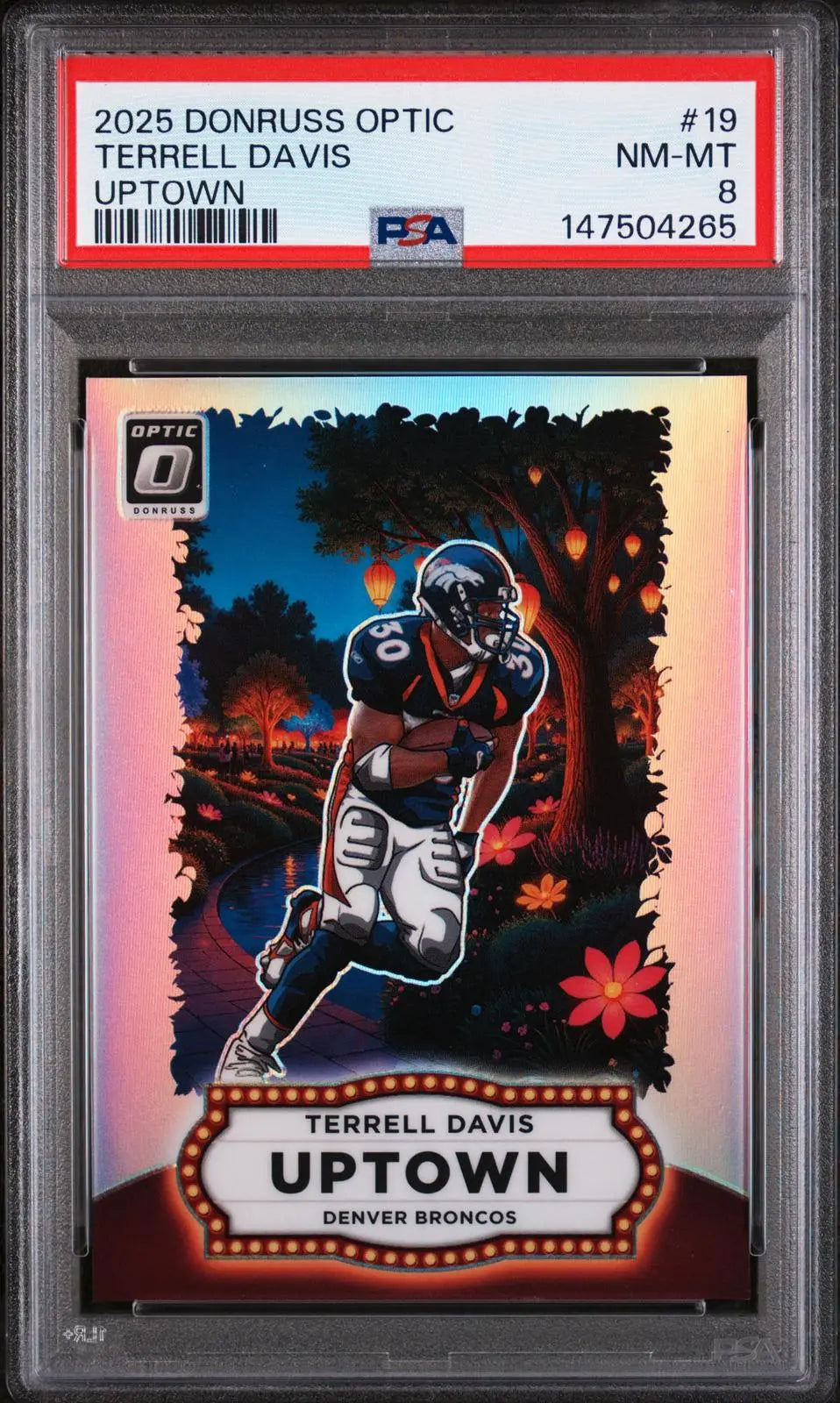 2025 Panini Donruss Optic Uptown Terrell Davis PSA 8 