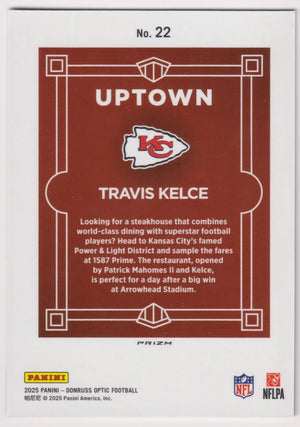 2025 Panini Donruss Optic Uptown Travis Kelce 