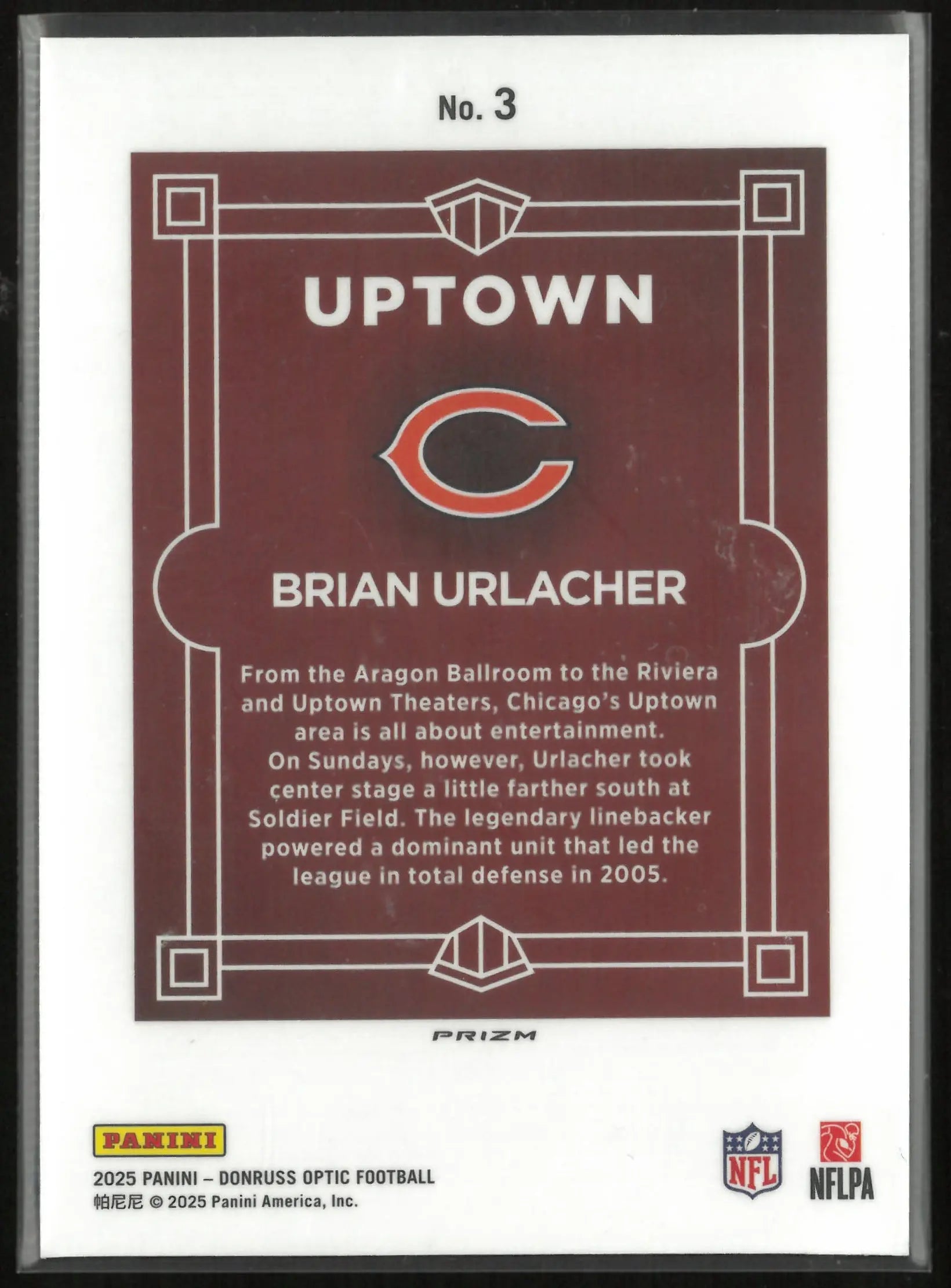 2025 Panini Donruss Uptown Brian Urlacher 