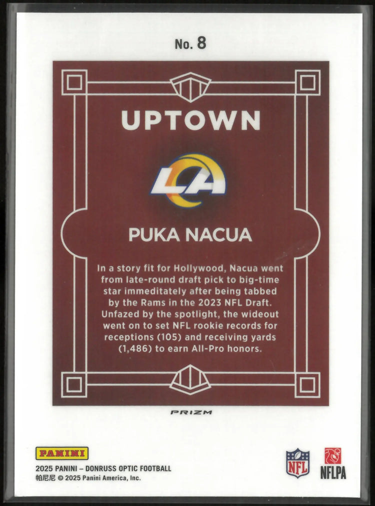 2025 Panini Donruss Uptown Puka Nacua 