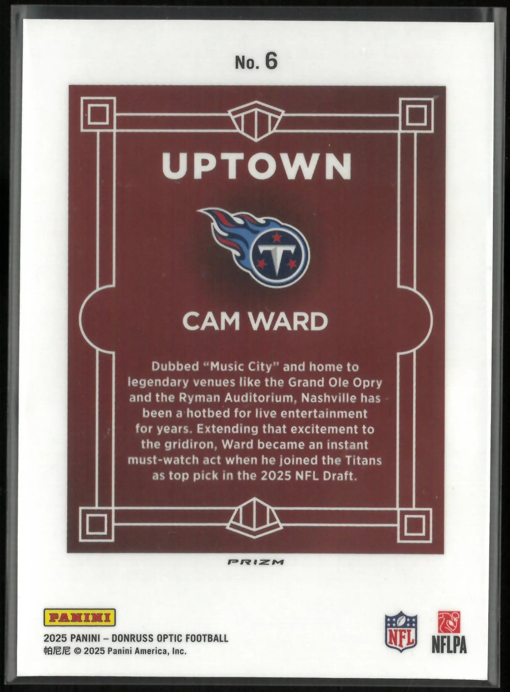 2025 Panini Donruss Uptown Rookie Cam Ward RC 