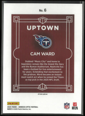 2025 Panini Donruss Uptown Rookie Cam Ward RC 